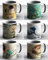 DìMò ART Lot de 6 tasses en céramique Mug Oeuvre d'art classique – Lot de 6 tasses – Idée cadeau – Klimt Van Gogh Botticelli Hokusai Kandinski Michelangelo