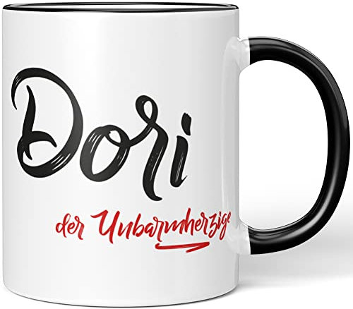 JUNIWORDS Tasse, Dori, der Unbarmherzige, Schwarz (5226700)