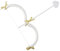 Niceyoeuk Amor Bogen Pfeil Set Valentinstag Rot Amor Kostüm Cosplay Zubehör Foto Requisiten Halloween Party Performance Supplies für Erwachsene Kinder (Weiß, Einheitsgröße)