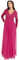 Maya Deluxe Femme Maxi, Soirée Manches Longues, Robe Cérémonie Mariage, Bal de Promo Demoiselle d'honneur, Fuchsia, 42