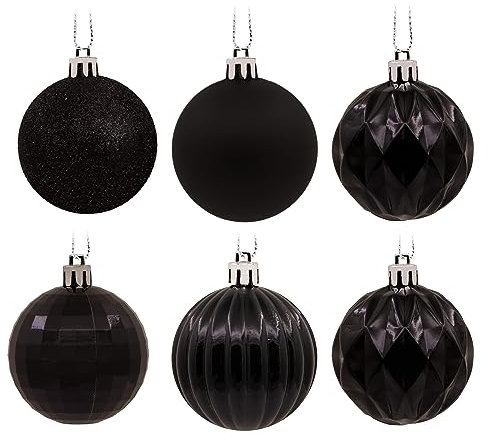 Hallmark Weihnachtskugeln, Schwarz, 24 Stück
