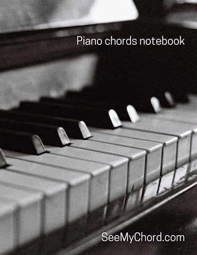 Piano chords notebook: 50 sheets 3-octave piano grids