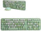 Tbest Foam Keyboard Green 2.4Ghz Wireless 104 Key Keyboard And Mouse Set Office Desktop Cute Keyboard For Computer Couleur Mélangée Verte (green mixed color) (KEYCAP COLOR RANDOM)