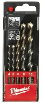 Milwaukee Concrete Drill Bit Set 1 With Round Shank x5 Pcs
