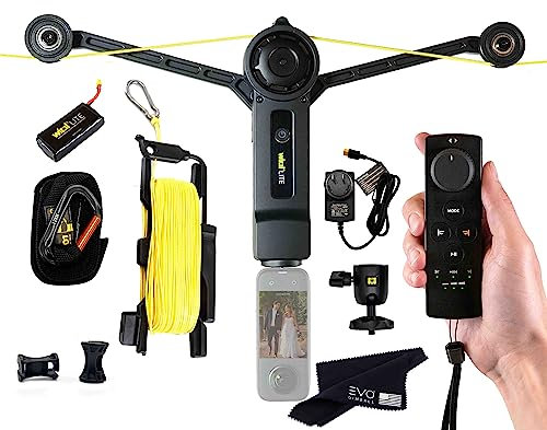 Wiral Lite - Cavo con telecomando per action camera, smartphone, fotocamera 360 o fotocamere DSLR Mirrorless fino a 1,5 kg, batteria extra inclusa