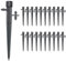 UCLEVER 30 Unids Aspersores de Riego con Conector para Tubo de 4 mm / 7 mm, 360° Goteo Regulable de Riego Sistema, goteros de Sistema de riego