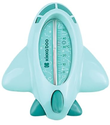 Kikkaboo Wasserthermometer Flugzeug, Badethermometer für ein sicheres Baden türkis