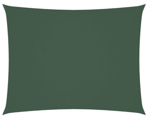 vidaXL Voile de Parasol, Toile d'Ombrage, Voile d'Ombrage, Bâche de Parasol de Jardin, Tissu Oxford Rectangulaire 2x3 m Vert Foncé