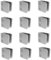 Sellon24® Glashalter 12 Stück Edelstahl Klemme Halter Glasplattenhalter für Treppen Geländer V2A Eckig 45 x 45 x 28 mm inkl. Gummieinlage flach geschliffen Set MOD 21.000 (Flach/Glasstärke: 8.76mm)