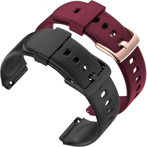 Gittos 19mm Armband für Hama 5910,ID205L Silikon Sport Ersatzarmband Kompatibel mit Yamay fitness,GRV FC1,Fitpolo H205L,Black SW01,Letscom,Letsfit,Lifebee,Willful,ID205S,ID205G