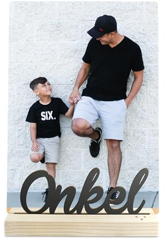 Onkel Geschenk - Schriftzug mit Fotografie Holzbild - Onkel Geschenke, Onkel Geburtstagsgeschenk, Bester Onkel der Welt, Geburtstagsgeschenk für Onkel, Geschenk Onkel, Geschenke Onkel personalisiert