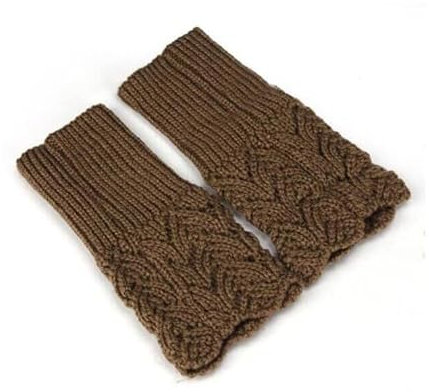 IQYU Handschuhe Kurz für Damen, halbfingerlose Strickhandschuhe Latex Body Damen Schwarz (Khaki, One Size)