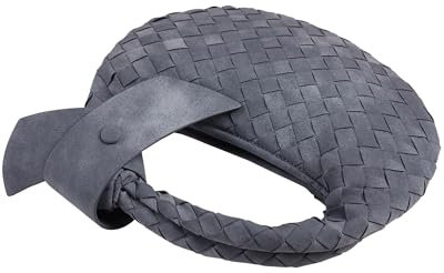 Wildleder-gewebte Tasche für Frauen, gewebte Knoten-Clutch, gewebte Geldbörse, Abendhandtasche, veganes Leder mit Tragegriff oben, Grau-klein, Small