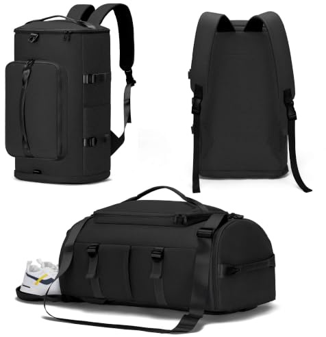 MIYCOO Gym Bag with Shoes Compartment, Duffle Bag, Backpack with Wet Pocket