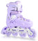 MGYZM Kinder-Inliner für Mädchen Größen verstellbar | Stabiler Aluminium-Rahmen & Stoßfester Schuh | Für Kinder, Erwachsene Mädchen und Jungen | Rollschuhe für Drinnen und Draußen, Violett (S)