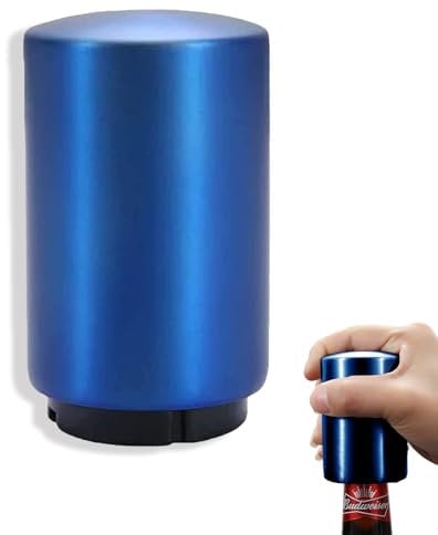 Push Down Bottle Opener, Magnetic Automatic Bottle Opener, Funny Kitchen Gadgets Stainless Steel Instant-no-Cap Mover, Beer Soda Cap Opener Christmas Gifts Stocking Fillers