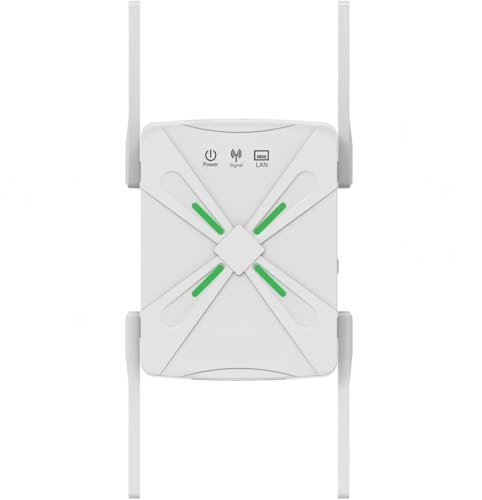 Estensione WiFi, Ripetitore WiFi,5 GHz e 2,4 GHz a doppia banda domestica, 4 x Antenna che copre 4000 piedi quadrati e 45 dispositivi, Internet Booster,Configurazione Rapida,Ripetitore/Router/Modalità