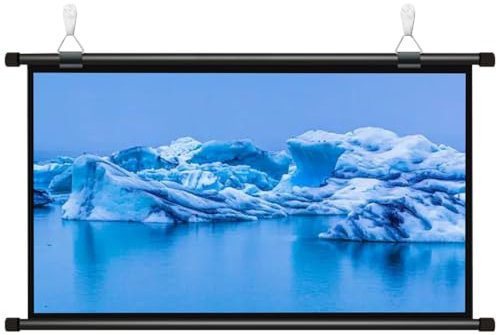 Beamer Leinwand 16:9 faltbar und faltenfrei für Zuhause, Büro, Schule und Outdoor, tragbare Projektor für Camping und Heimkino Rollo (16:9, 40)}