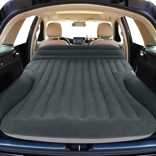 ZHAOYIJIE Tragbare Aufblasbare Matratze für Seat Leon (2009-2013), Auto Luftmatratze Faltbar Luftbett, Auto Kofferraum Luftmatratze für Reisen Camping Outdoor Aktivitäten,A-Black