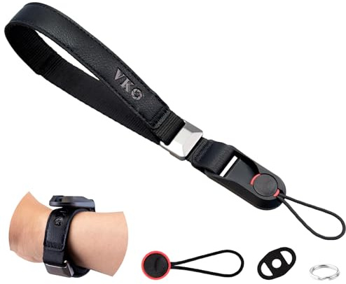 VKO Camera Wrist Strap Adjustable Quick Release Lanyard Tether Wristband for Man Woman Photographers SLR DSLR Digital Mirrorless Cameras(Black II)