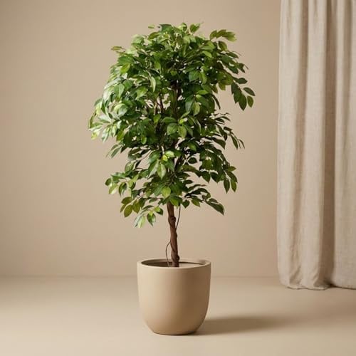 urbanjngl - Ficus Deluxe Vine Kunstbaum - 140 cm - Realistische Kunstpflanze für Innenräume - Pflegeleicht und langlebig - Ideal für Wohn- und Büroräume