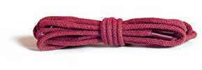 Kaps Cordones Redondos Finos, Cordones de Calidad de 2 mm de Ancho, 100% algodón para Calzado Informal y de Moda, Hechos en Europa, 1 par (60 cm - 24 inch - 3 to 4 Con ojales/ 31 - rojo)