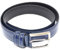 Malu Shoes Cintura uomo vera pelle elegante per cerimonia o casual fibbia in acciaio made in italy materiale vernice blu (UNICA EU)