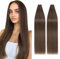 Silk-co Tape in Extensions Echthaar 40stk, Remy Tape Extensions Echthaar, Skin Weft Haarextensions Kleber Tape in Haarverlängerung 100g 02# Dunkelbraun 50cm