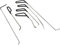 6 Pz Dent Repair Strumenti Rods Attrezzo per Rimuovere Kit di Riparazione Ammaccatura Rimozione dei Danni da Grandine Porta