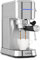 KLARSTEIN Futura - Macchina per Caffè Espresso, per Cappuccino, Macchinetta per Caffé Macinato, 1450W, 20 bar, Qualità Professionale, Sistema Thermo-Block, Doppio Erogatore, Montalatte, Argento