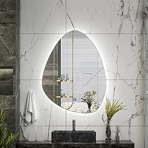 LLYLA LED-Badezimmerspiegel, hinterleuchteter Spiegel Wandmontierter Kosmetikspiegel mit Lichtern Anti-Beschlag-dimmbarer Smart-Spiegel Badezimmer-Schminkspiegel