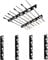 VANROUG Acrylic Fishing Rod Holder Wall Mount Horizontal/Vertical, Ceiling Fishing Pole Rack, Overhead Hanger Storage Organizer for Garage,Boat,Basement,Cabin,Store,Hold 8 Rods (2 SET) (4)