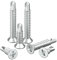 Self Tapping Screws 4.2x13 mm Stainless steel Self Drilling Screws for Metal Sheets Roofing Windows Countersunk Screws Drill Flat Head Zinc Screws 50Pcs