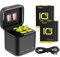 TELESIN Lot de 2 Batteries 1750 mAh avec Chargeur à 3 emplacements pour caméra d'action GoPro Hero 10/Hero 9 (1 Chargeur + 2 Batteries)