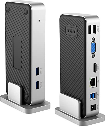 BENFEI Universal Docking Station Dual Monitor HDMI VGA Compatible With Windows and Mac, USB 3.0 or USB-C Input (Dual Display, Gigabit Ethernet, 4 USB Ports)