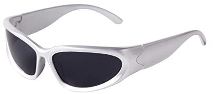ADEWU Sportbrille Sonnenbrille Y2K Brille Unisex Schnelle Brille Punk Fahrerbrille Sunglasses UV400-Schutz Herren Damen