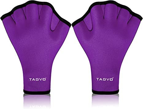 TAGVO Aquatic Handschuhe für den Oberkörperwiderstand, Schwimmhandschuhe mit Trageschlaufe, gut nähen, kein Ausbleichen, Größen für Männer Frauen Erwachsene Kinder