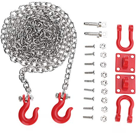 U-förmiger Rettungs-Abschlepphaken, RC-Abschlepphakenkette für RC-Autos Im Maßstab 1:10, Anhängerkette aus Metall, Teile für RC-Kletter-Crawler-Autos