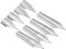 PATIKIL 4 Size Line Width Fountain Pen Nib Replacement, 8 Pack 304 Stainless Steel Ink Dip Calligraphy Pen Nib for Drawing Writing, Silver
