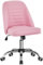 Abician Chaise de Bureau Fauteuil de Bureau à Dossier avec roulettes à 360° Base en Métal Chromé Assise Réglable Chaise d'ordinateur en Hauteur Siège Moderne en Similicuir Rose
