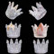 Uni-Fine 6 Stück Glas Teelichthalter Krone Teelichtgläser Geschenk Kerzenhalter Deko für Weihnacht，Geburtstag, Party, Hochzeit, Feier, Haushalt,Halloween,Erntedank