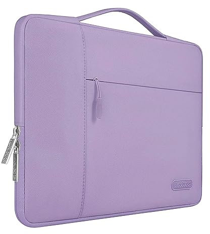 MOSISO Laptop Case 15 inch, 15 inch Laptop Sleeve with Handle Compatible with MacBook Air 15 M3 A3114 M2 A2941 2025 2024 2023, Dell XPS 15 Plus, Polyester Multifunctional Computer Bag, Purple
