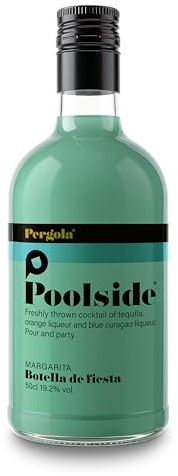 Pergola Poolside Margarita | 50cl | 19.2% abv | Tequila with Lime & Yuzu | 100% Agave Blanco Tequila | Pre-mixed Cockatil | Ready-to-Drink