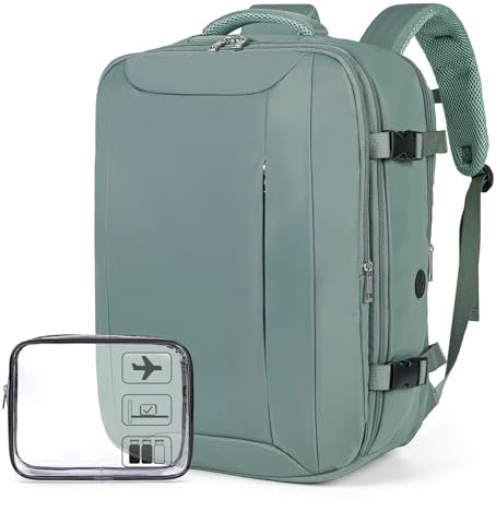 Xkdoai for Easyjet Cabin Bag 45x36x20, Travel Backpack with TSA Approved Clear Bag, Carry-ons Cabin Backpack for Travelling Underseat Cabin Bag Laptop Backpacks Luggage Set