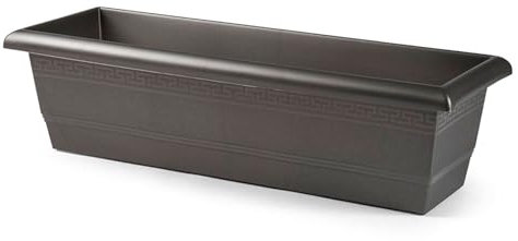 AC - Jardinera de plástico sin Plato - 60 cm - Modelo PLFT - Forma Rectangular - Ideal para Decorar tu casa y jardín - Fabricada en España - Color Antracita