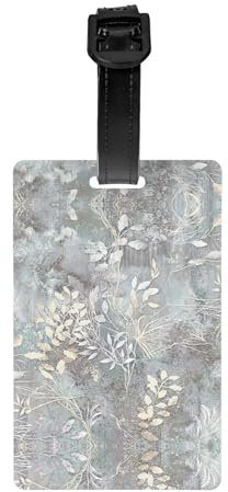 Blue Grace Floraprint Gepäckanhänger zum Ausfüllen persönlicher Informationen, Rucksack, kleine Größe, Koffer, Gepäcktasche