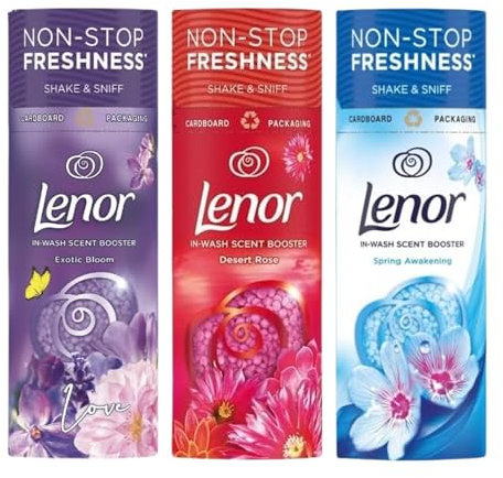 In-Wash Scent Booster Beads Mixed Scented Bundle: Exotic Bloom, Desert Rose, and Spring Awakening Fragrances - 176g Each for Long-Lasting Freshness and Aroma