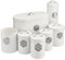 Cooks Professional 7 Piece Tea Coffee Sugar Bread Biscuit Pasta & Utensil Cannister Set | Labelled Storage Containers Tins with Airtight Lids for Kitchen Accessories & Essentials | White & Silver