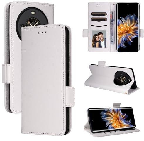 BELLA BEAR Funda para Fossibot S3 Pro, Funda Tipo Billetera de Cuero con Tapa magnética, Funda con función Atril, Funda Protectora a Prueba de Golpes para Fossibot S3 Pro-Blanco