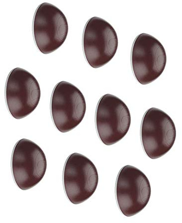 GedoTec Tampon de porte mur Arrêt à coller PUFFIE silentbloc pour Montage mural Couleur: beige Ø 31 mm hauteur : 12 Plastique auto-adhésif Qualité marque leur Surface habitable - 10-pc - marron…